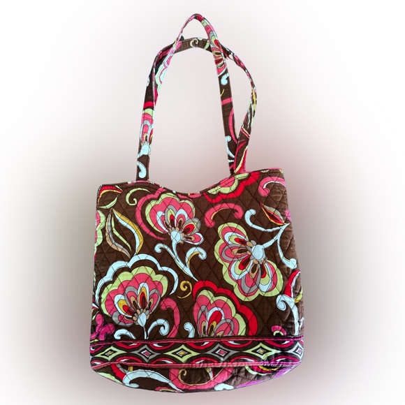 Vera Bradley Mandy Purse Tote Handbag Multicolor Puccini Pattern Retire 2008 - Picture 3 of 7